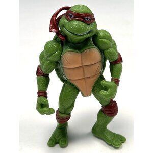 Teenage Mutant Ninja Turtles TMNT 4" Green Plastic RAPHAEL Action Figure EUC